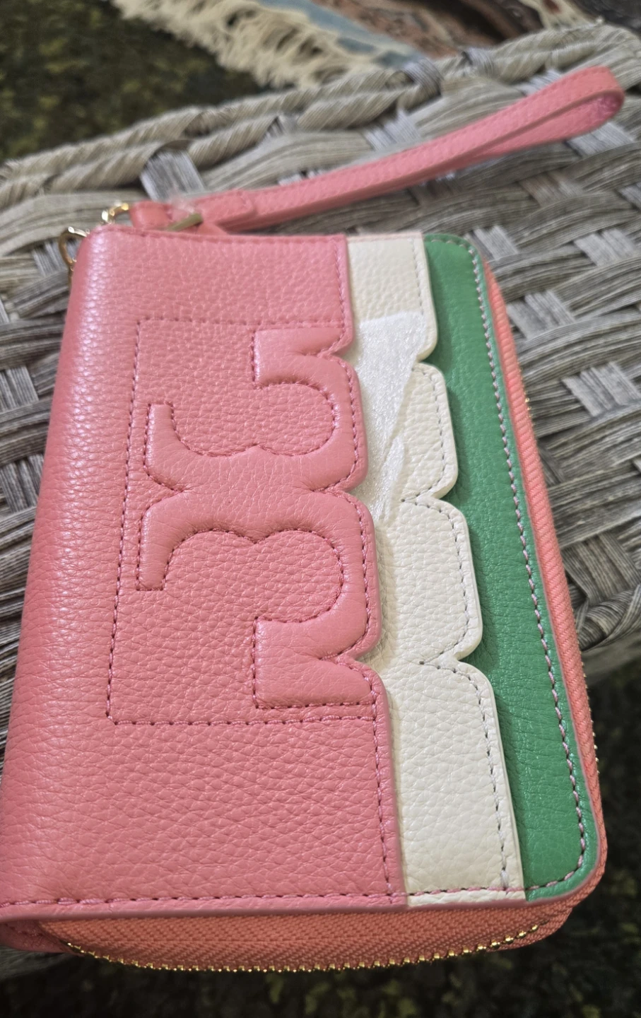 Tory Burch pink leather wallet
