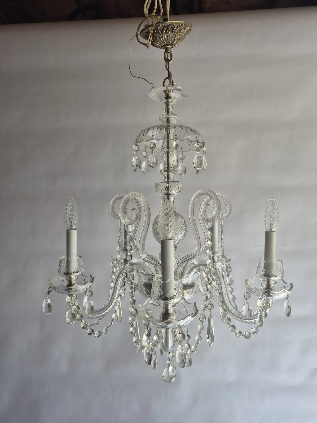 5 Bulb Crystal Chandelier - photo 3
