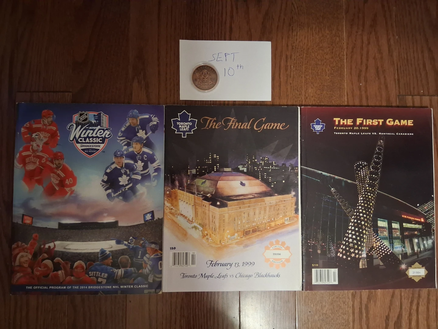 Set of 3 Toronto Maple Leafs Commemorative Programs