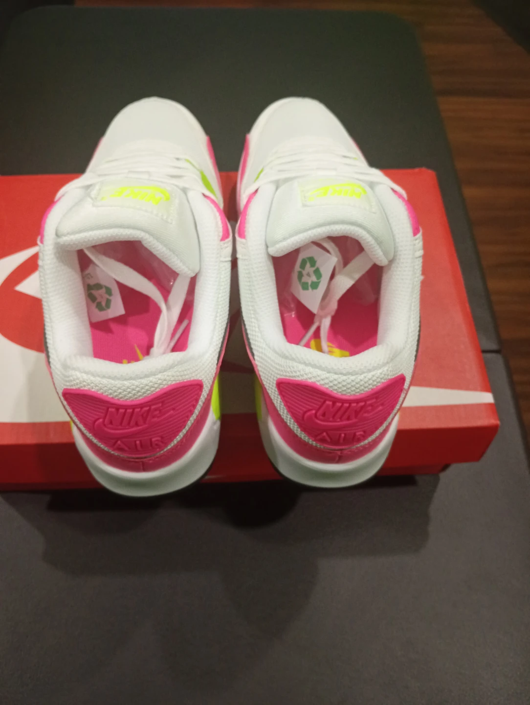 Nike Air Max 90 White/Pink/Neon women's size 8 and 8.6 - photo 4