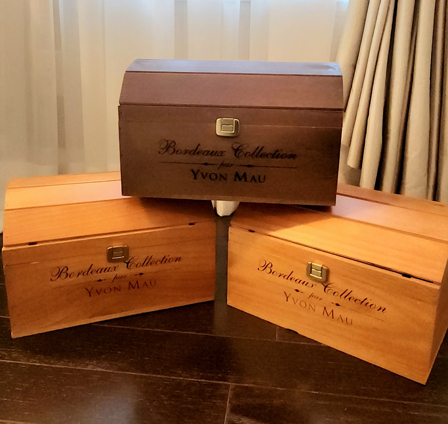 Bordeaux Collection wooden wine boxes