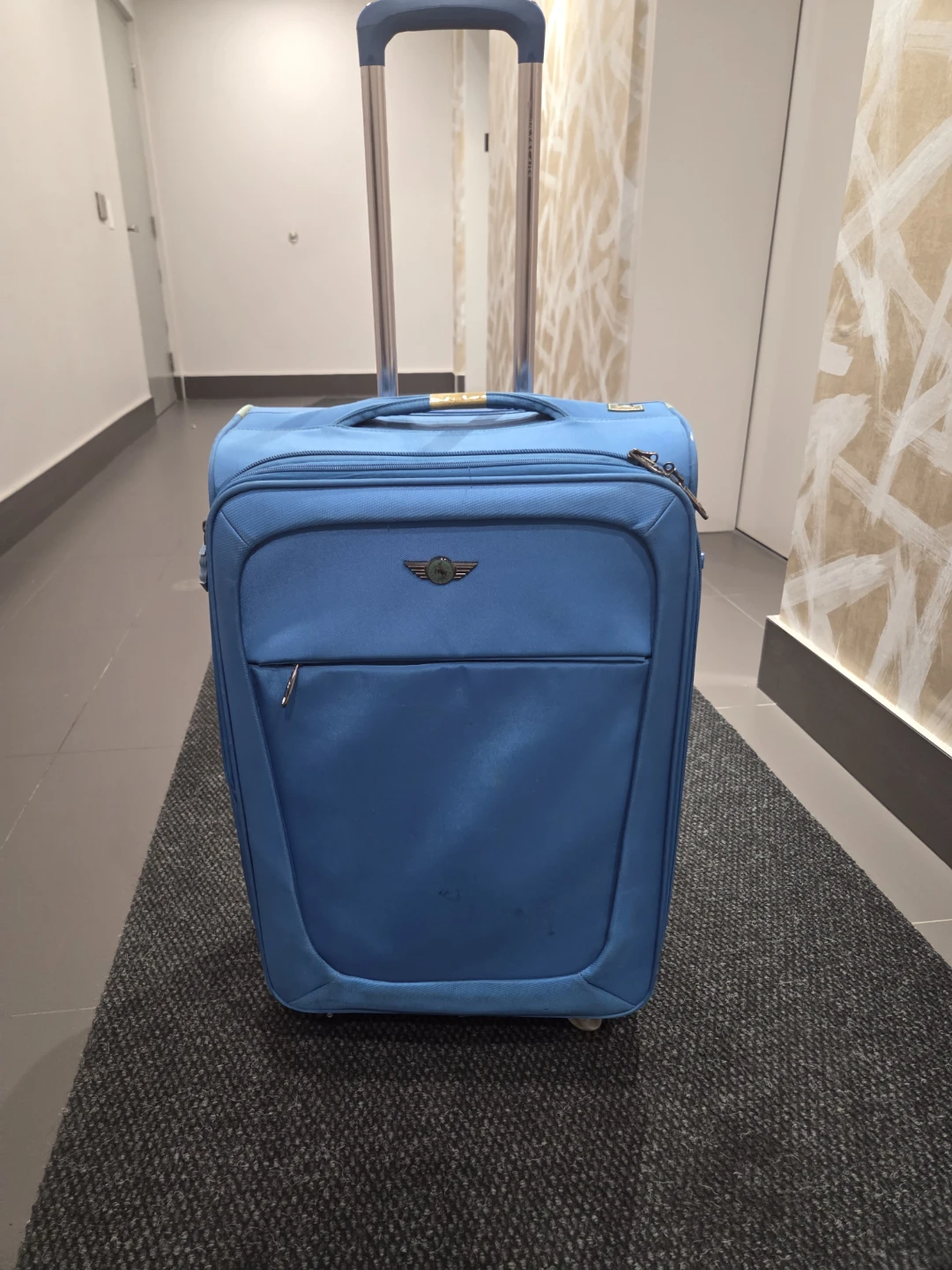 Blue Rolling Suitcase