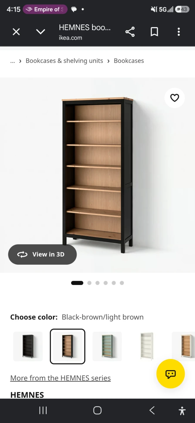IKEA HEMNES Bookcase - Black-brown/Light brown - photo 2