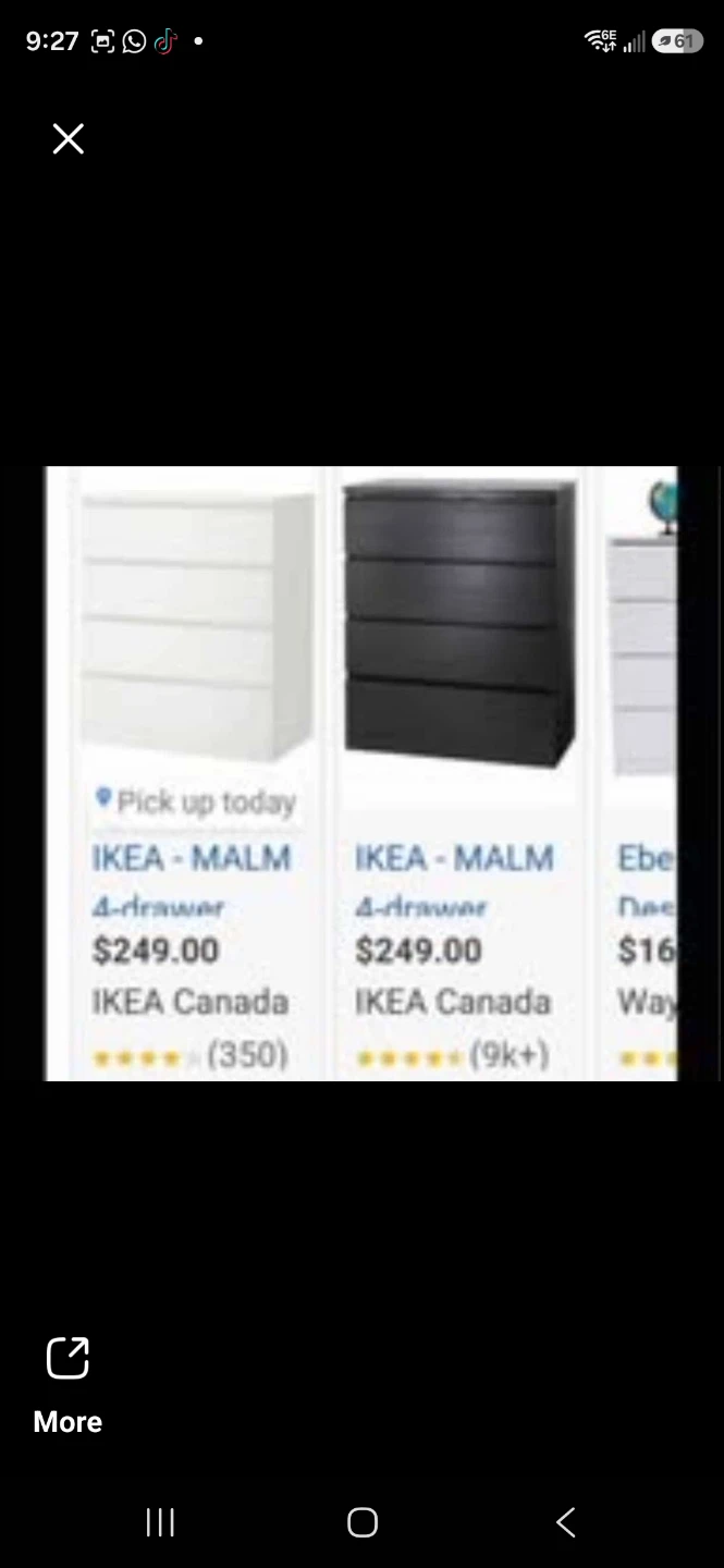 IKEA MALM 4-Drawer Chest - Black-Brown - photo 3