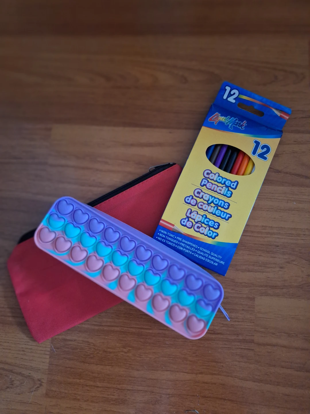 Pencil Crayons + 2 Pencil Cases