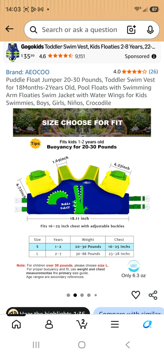 New Toddler Swim Vest Puddle Jumper 🏈 - photo 4
