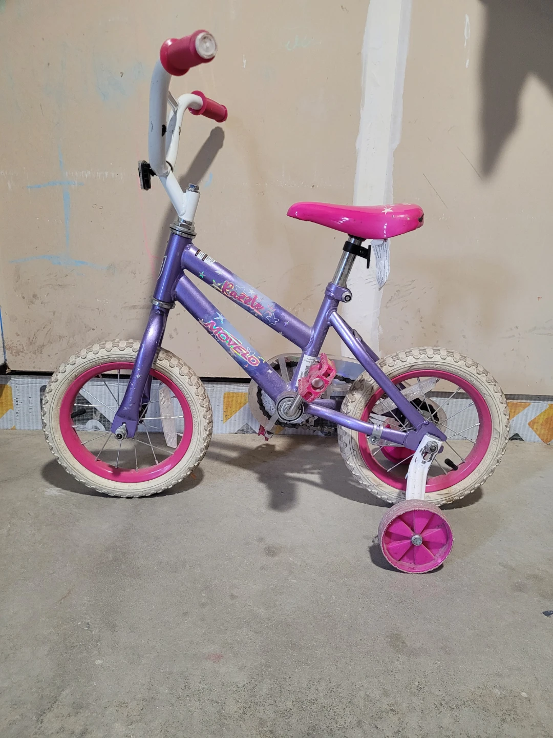 Purple Girls' Movelo Bicycle with Training Wheels