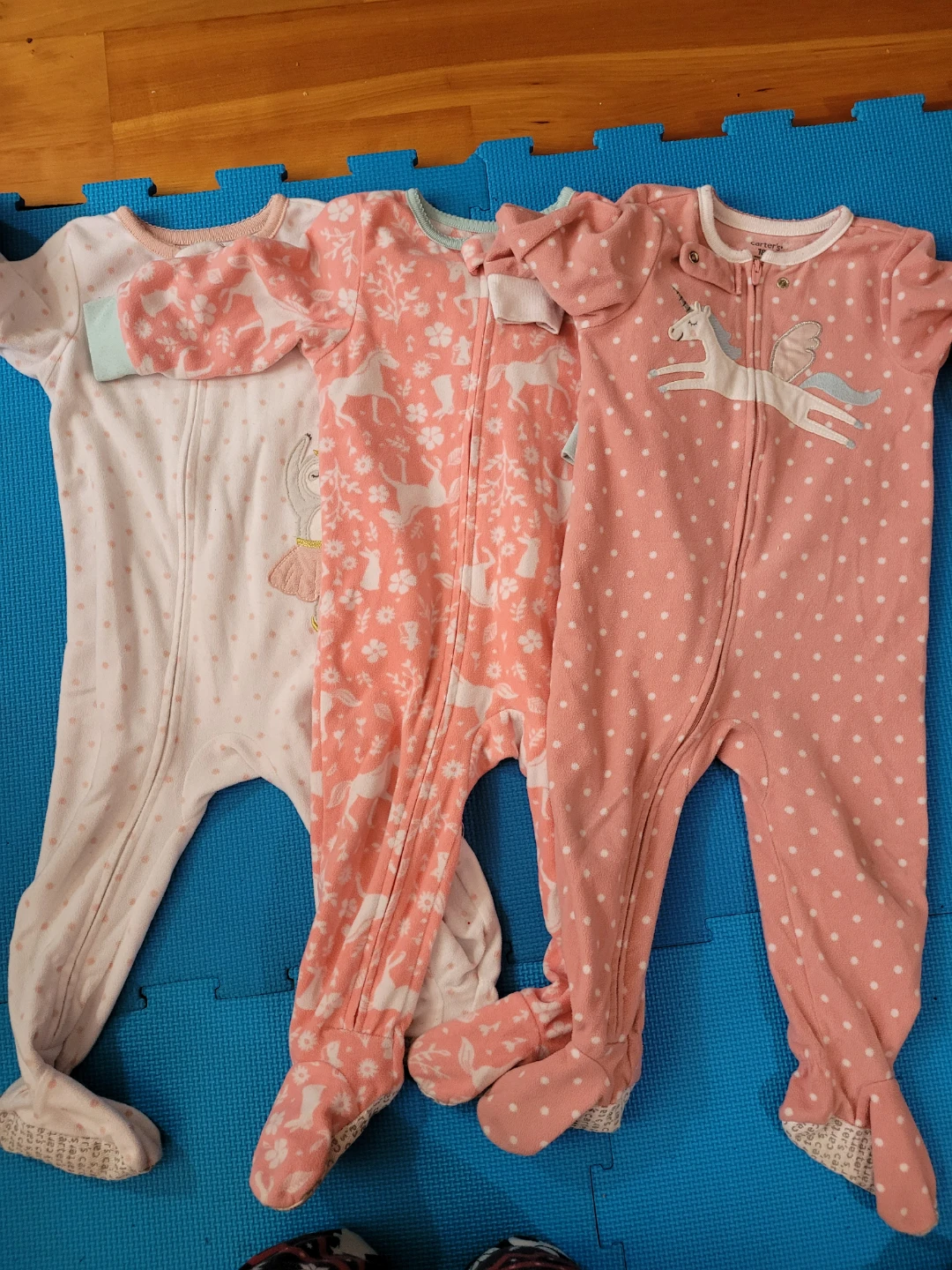 Carter's Baby Sleepers, Size 18m, Set of 3