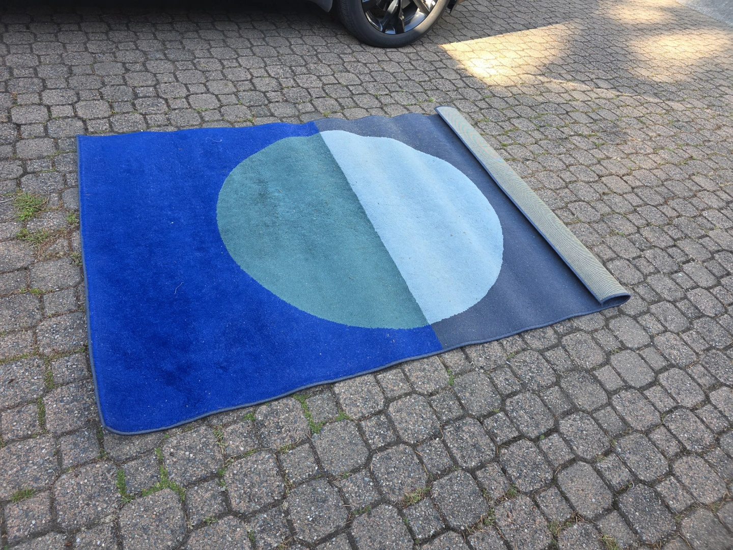 Blue Circular Design Rug - photo 2