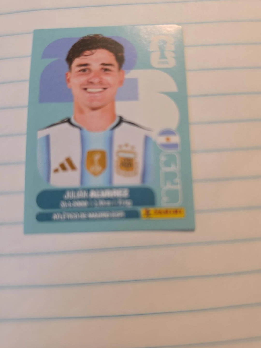 Set of 4 Panini FIFA Football Player Stickers