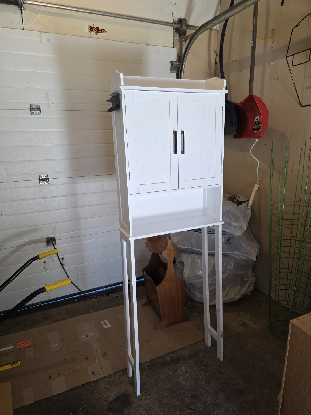 White Over-the-Toilet Storage Cabinet