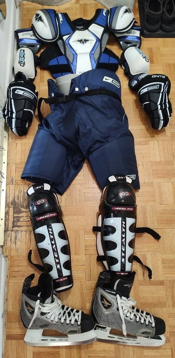 Adult Men's Hockey Gear & Skates Bundle — Size L / Skates 11