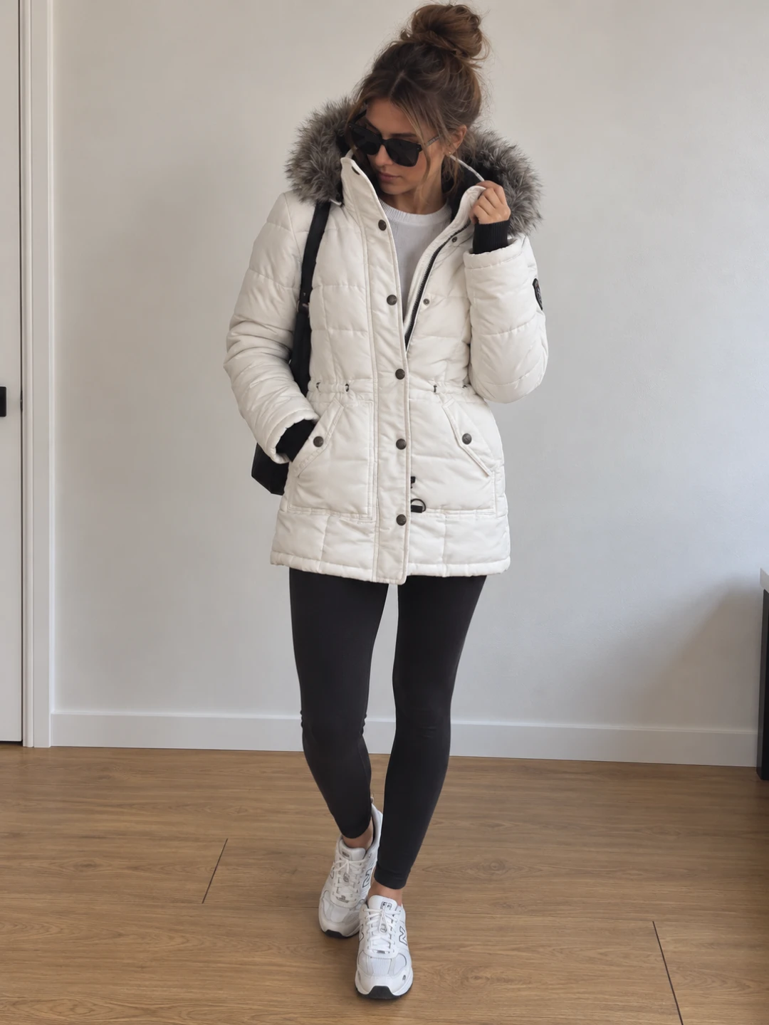 Size S Winter White Puffer Jacket winter parka