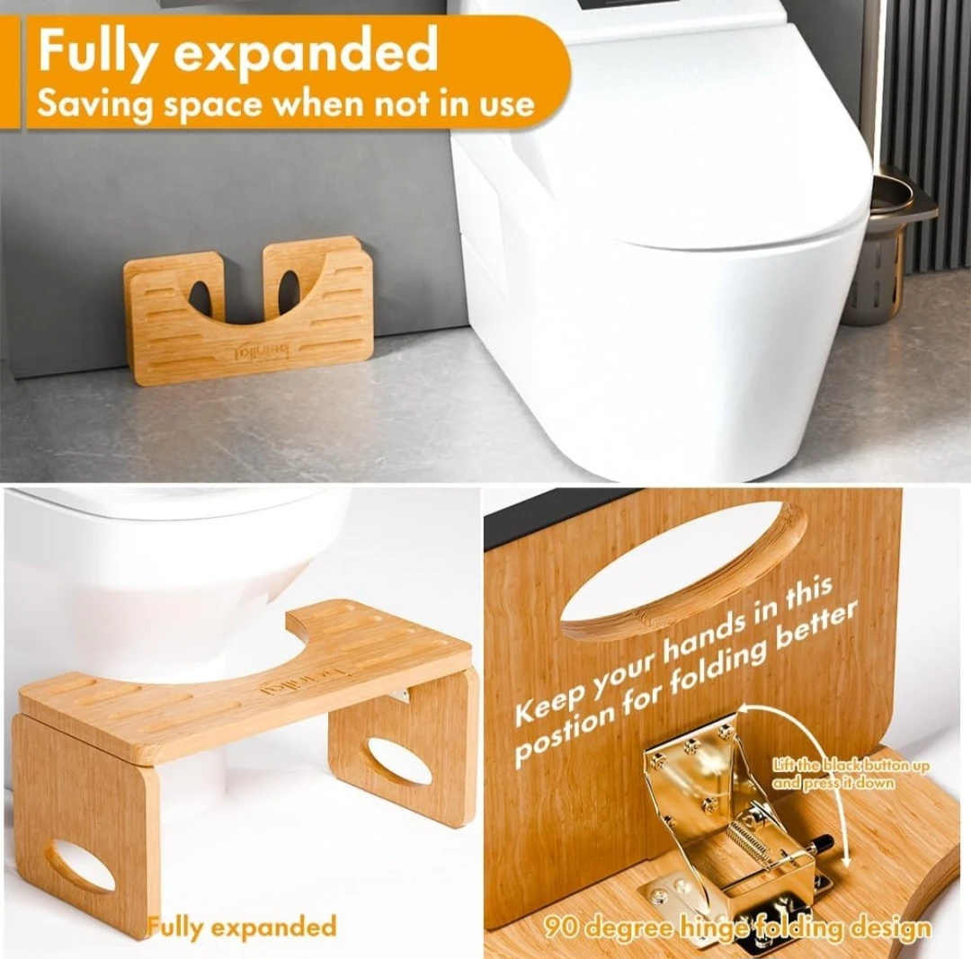 Bamboo Toilet Stool - photo 4