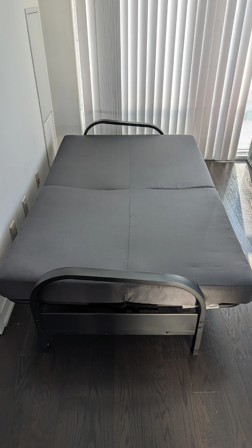 Grey Futon Sofa Bed - photo 4