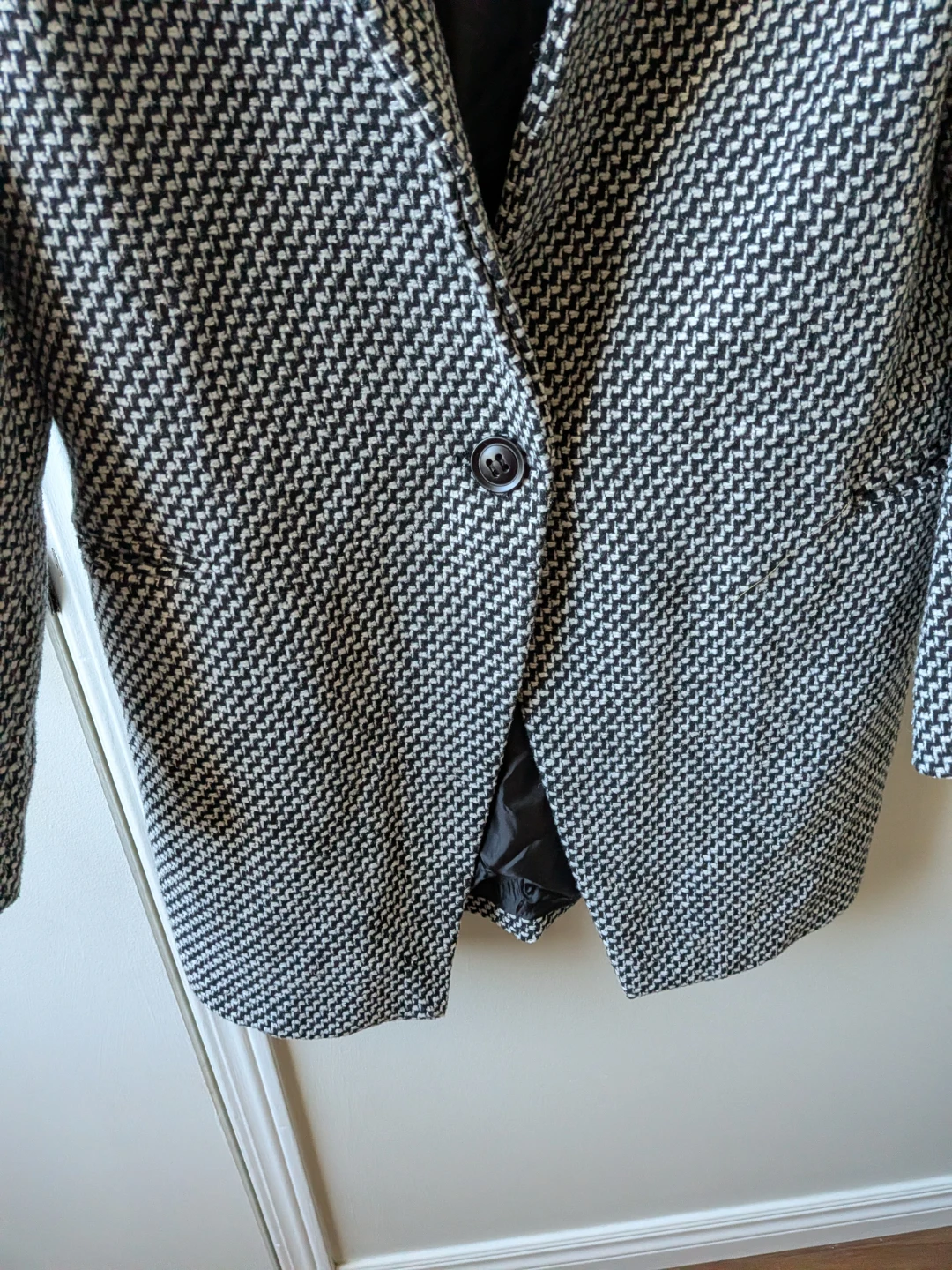 🏈New Black and white houndstooth blazer - photo 3