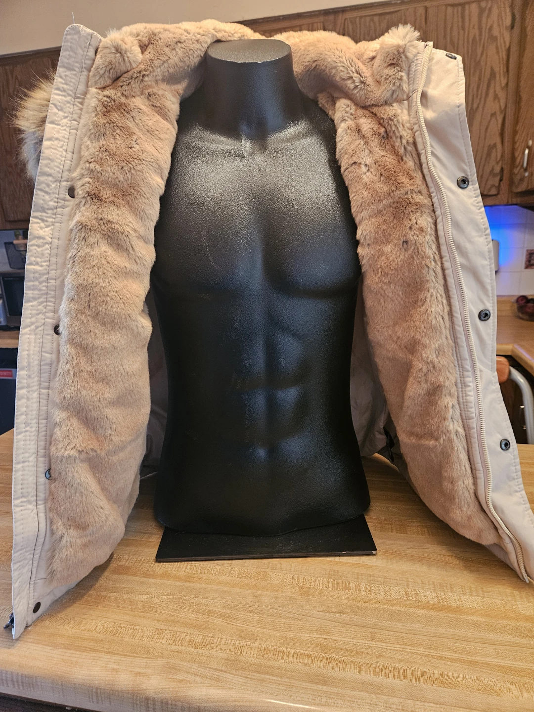 Jordan Craig Tan Puffer Vest with Faux Fur Hood - photo 2