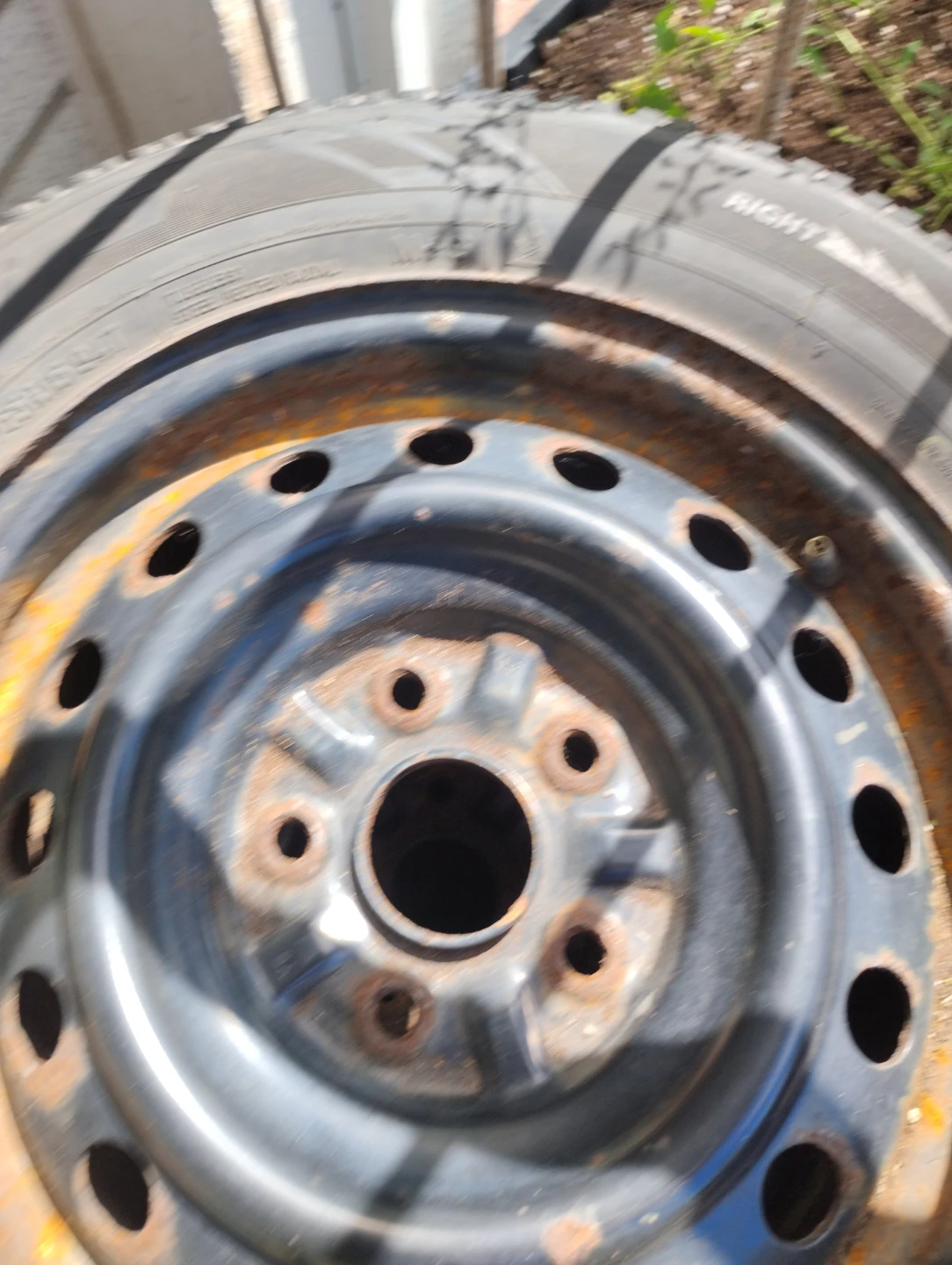 205/65R15 Tires on Steel Rims