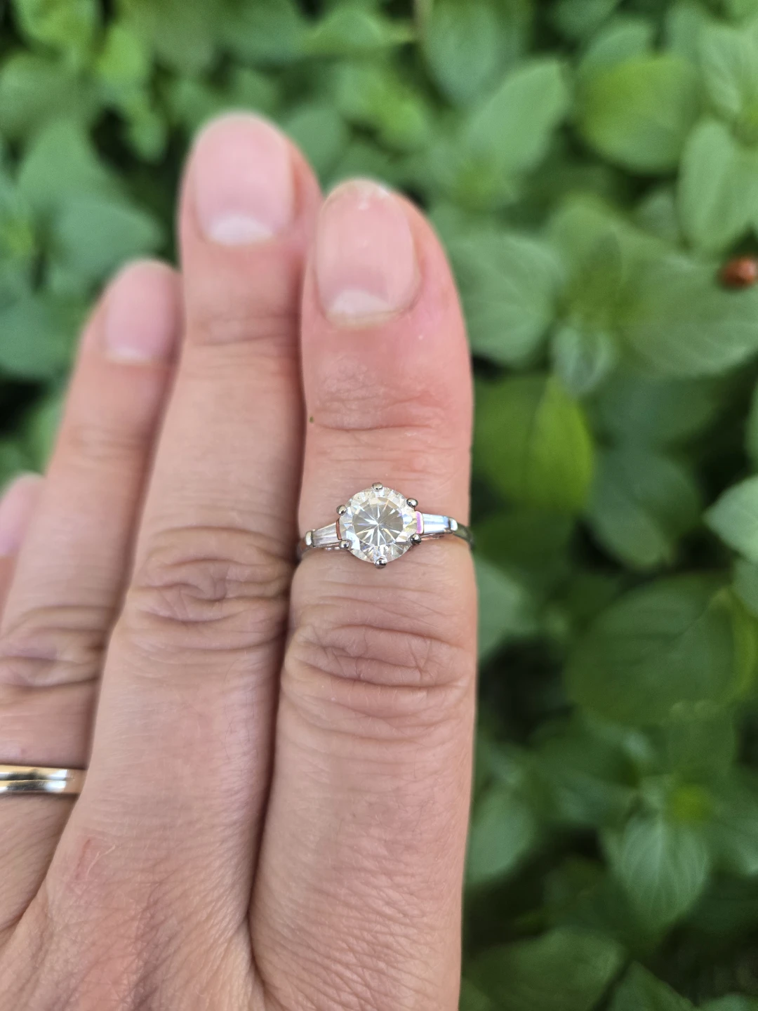 925 Sterling Silver Three Stone Ring - photo 4