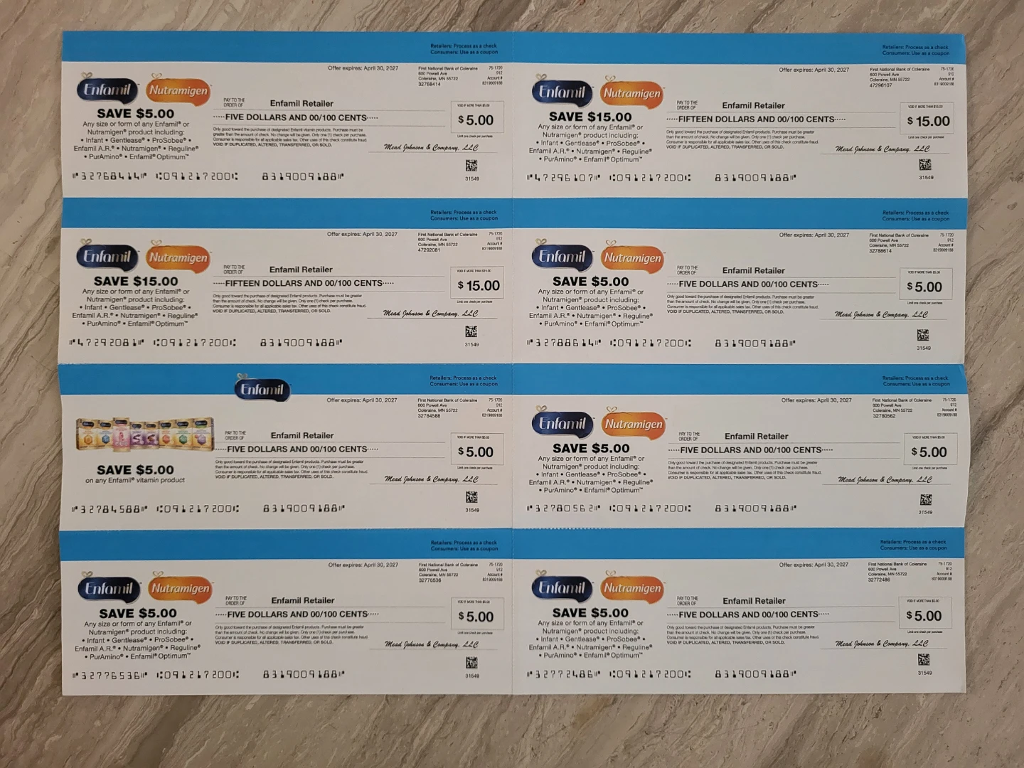 $60 of Enfamil and Nutramigen Coupons
