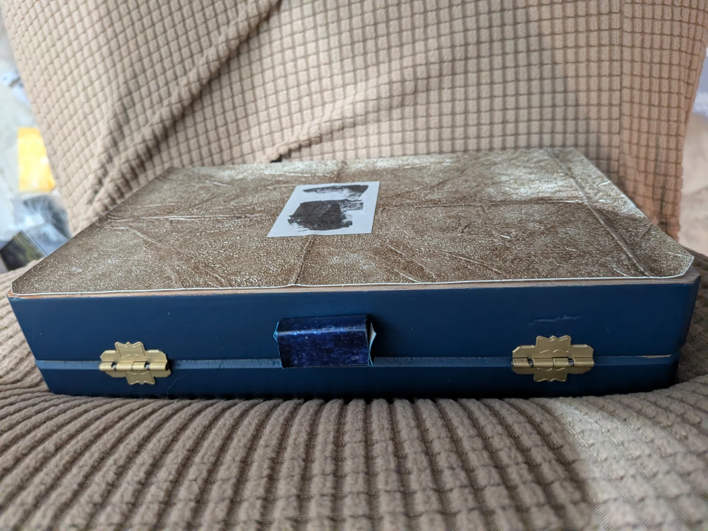 Decorative Blue and Gold Storage Box - Handmade - photo 5
