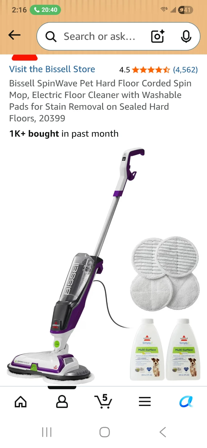 Bissell SpinWave Pet Hard Floor Corded Spin Mop - photo 3