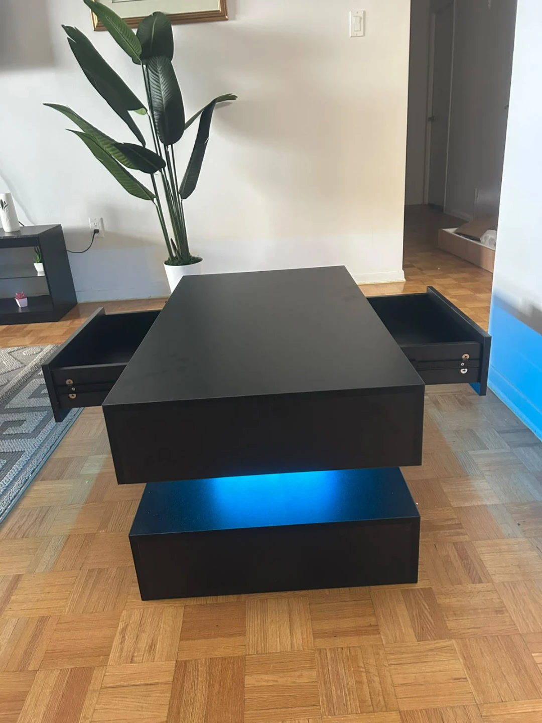 Modern LED Coffee Table with Drawers - photo 2