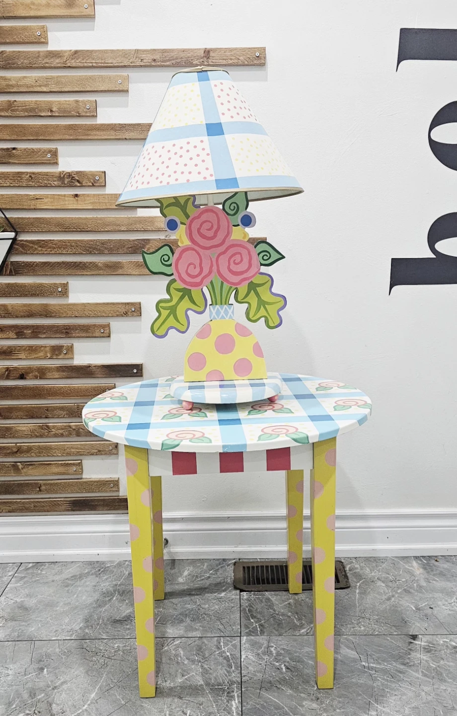 Side table and lamp