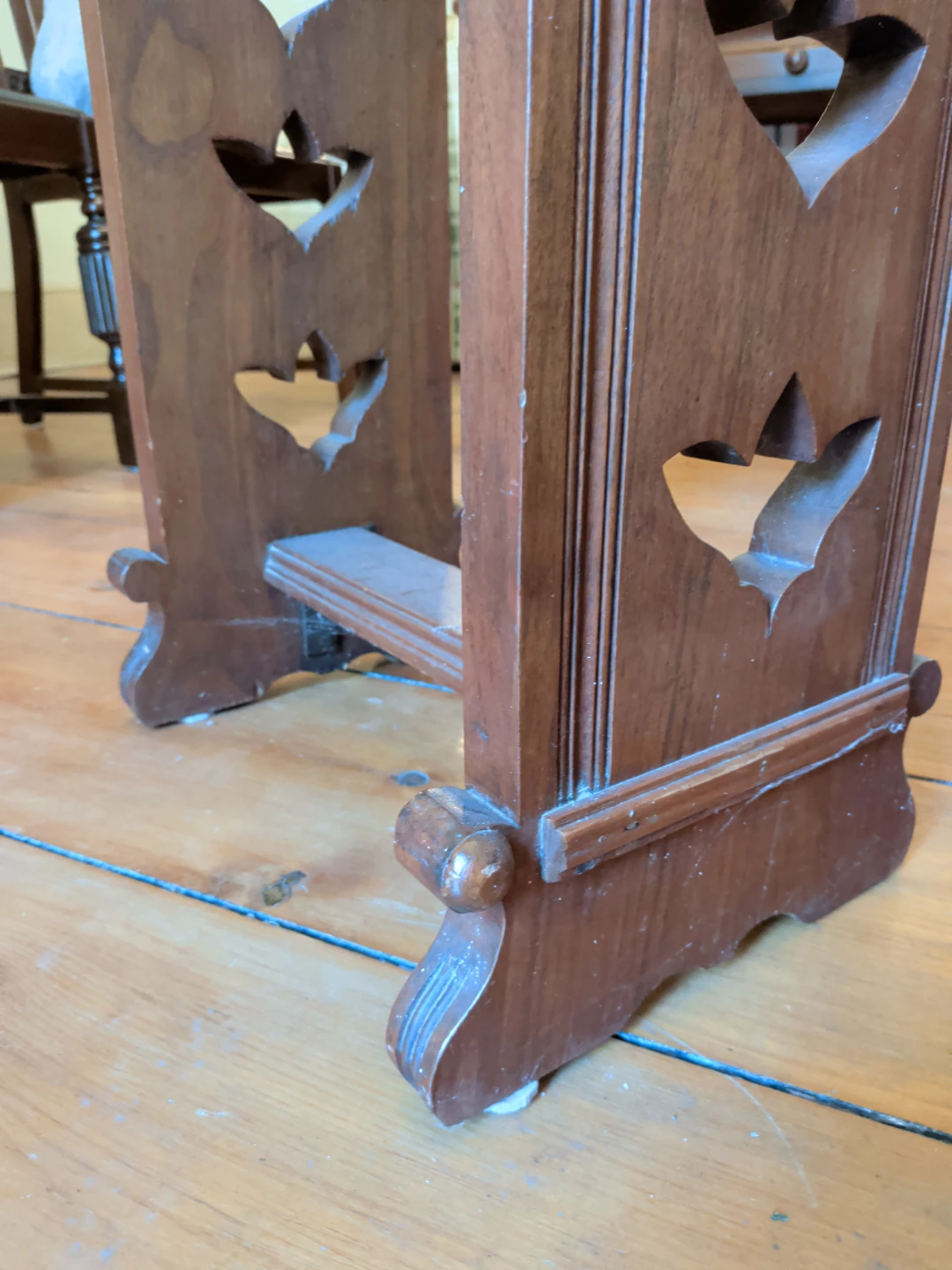 Vintage Wooden Side Table with Drawer - photo 4