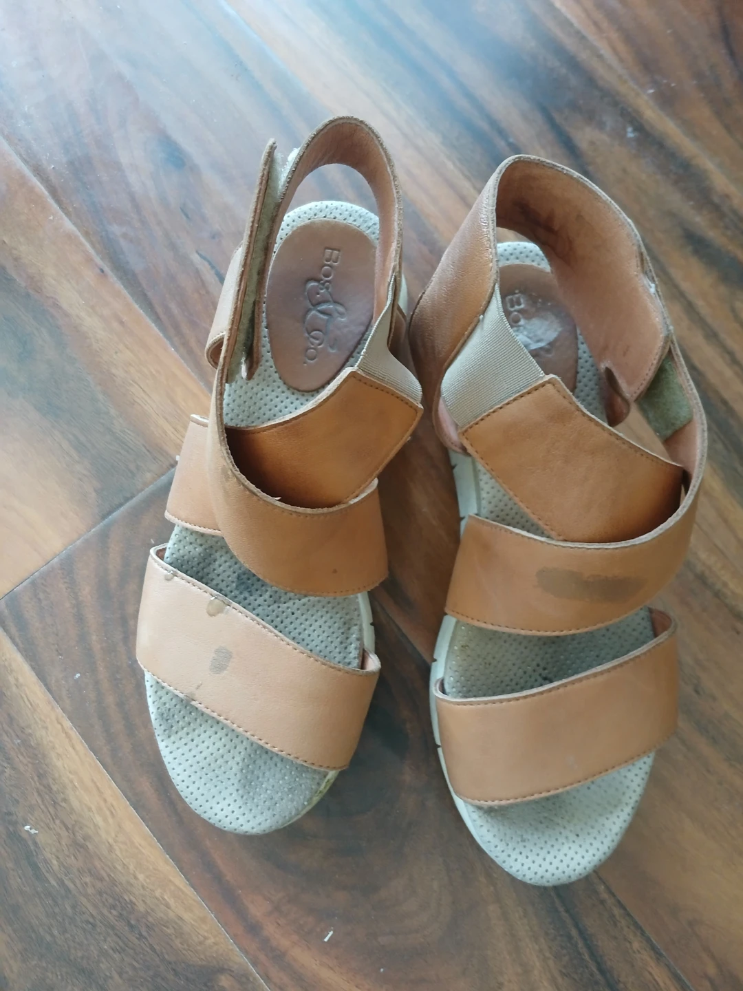 Bos. & Co. Tan Leather Sandals - photo 2