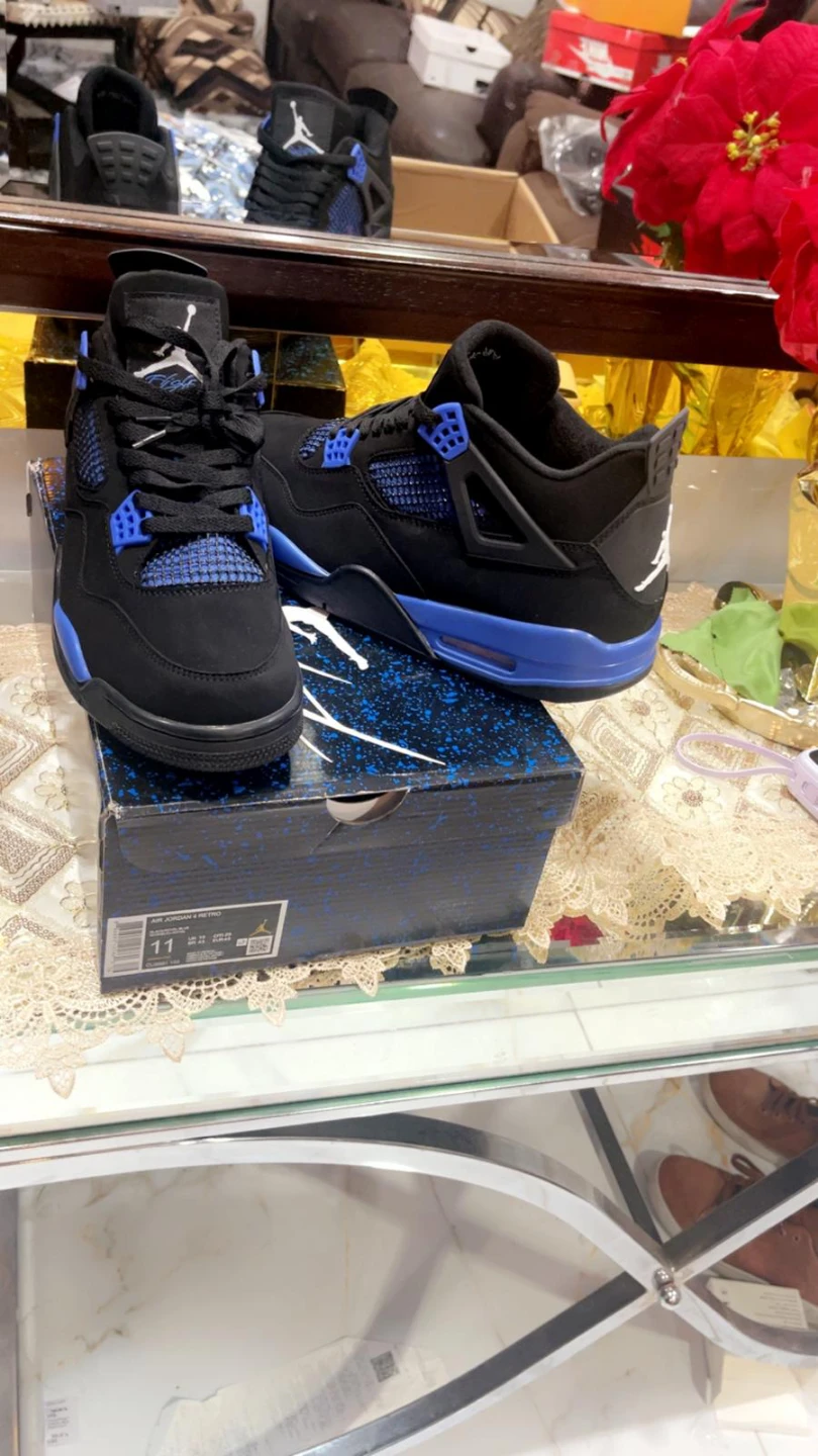 Air Jordan 4 Retro Black Game Royal Size 11 - photo 4