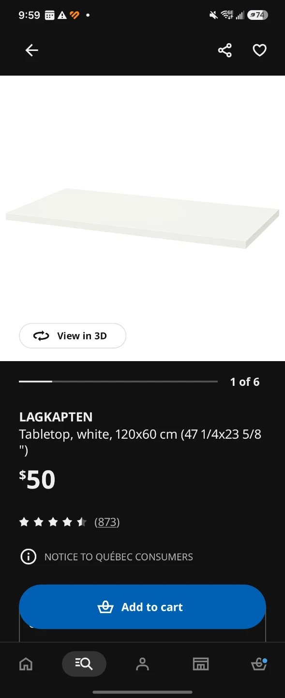 IKEA LAGKAPTEN Tabletop 120cm