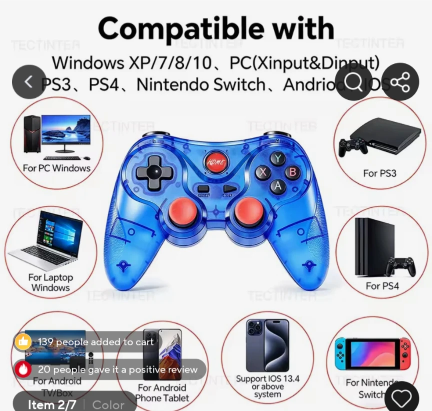 Tectinter Wireless Gaming Controller