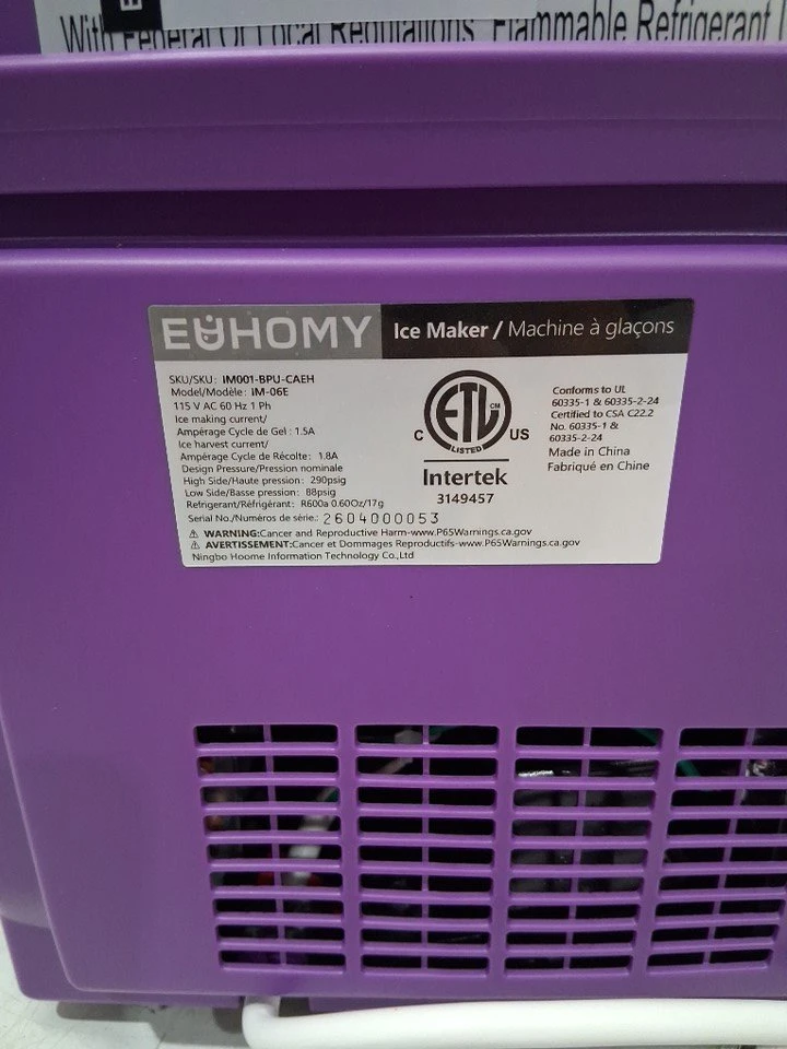 Euhomy Countertop Ice Maker- APPEARS NEW - photo 4
