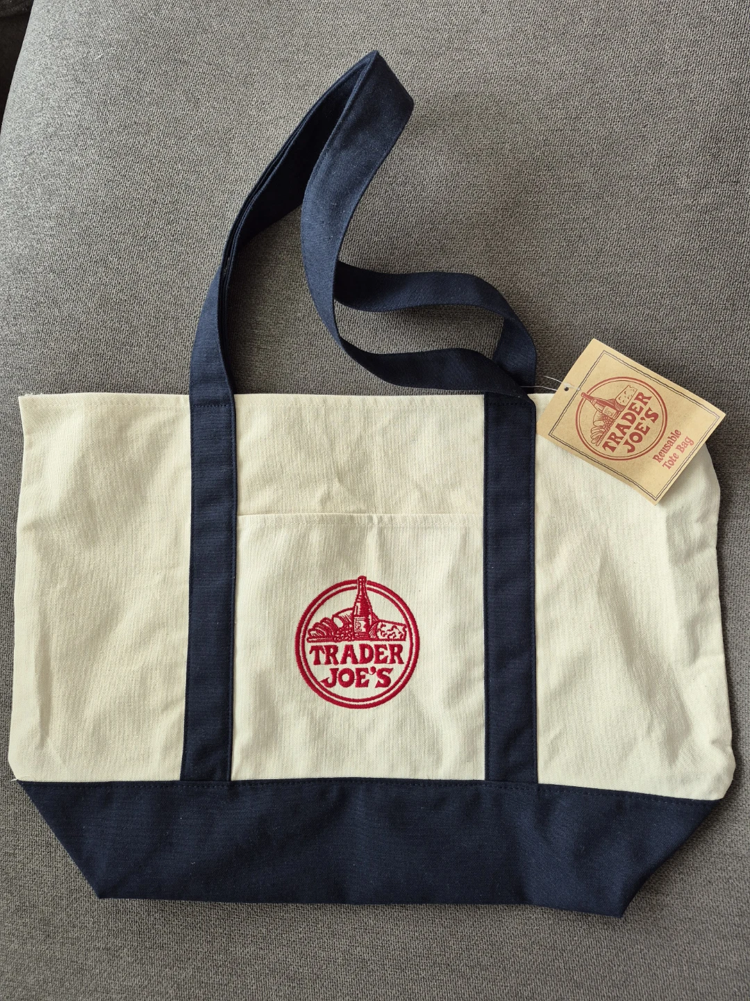 New Trader Joe's Reusable Canvas Tote Bag