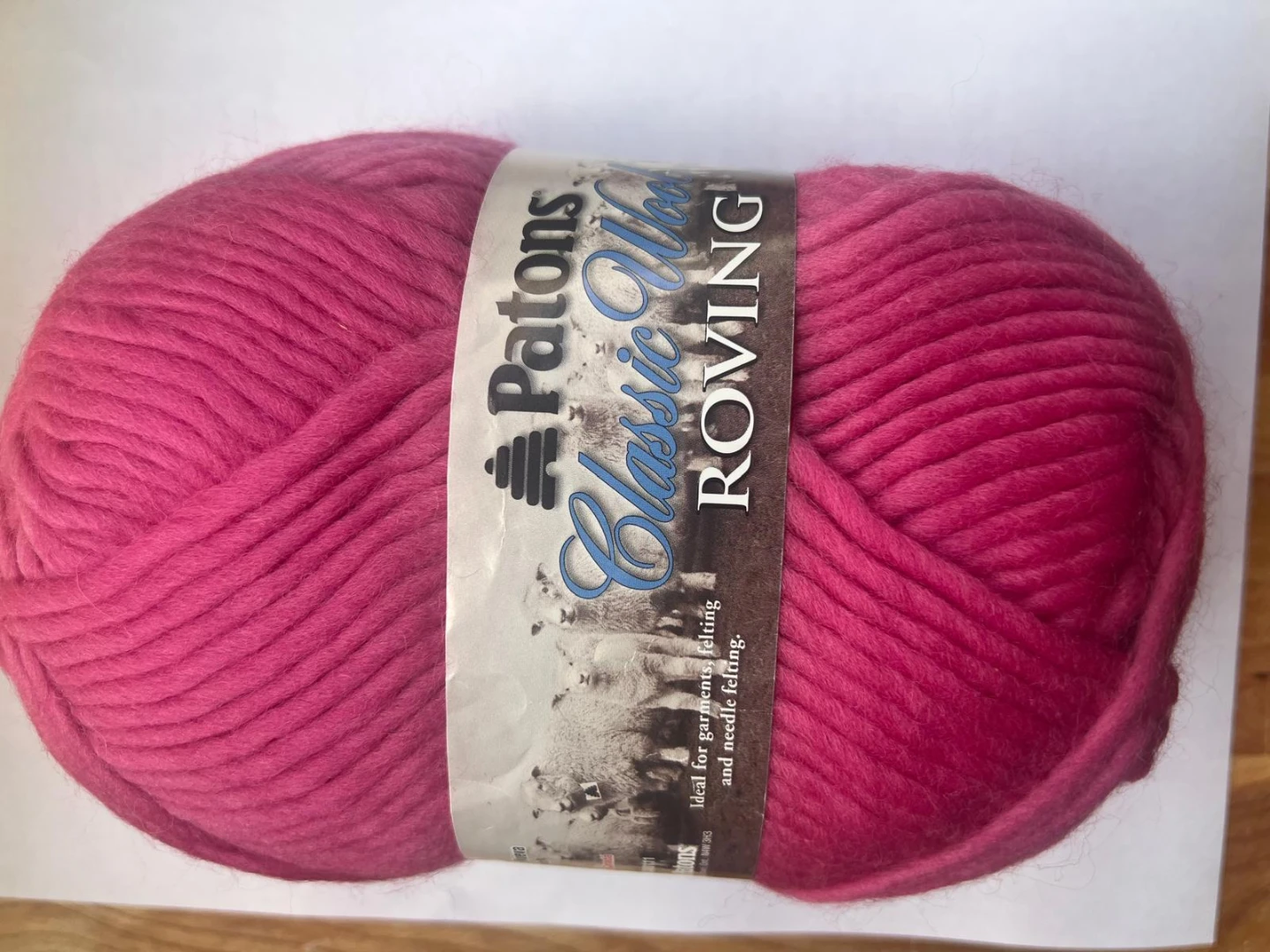 Patons Wool Roving Yarn - Magenta
