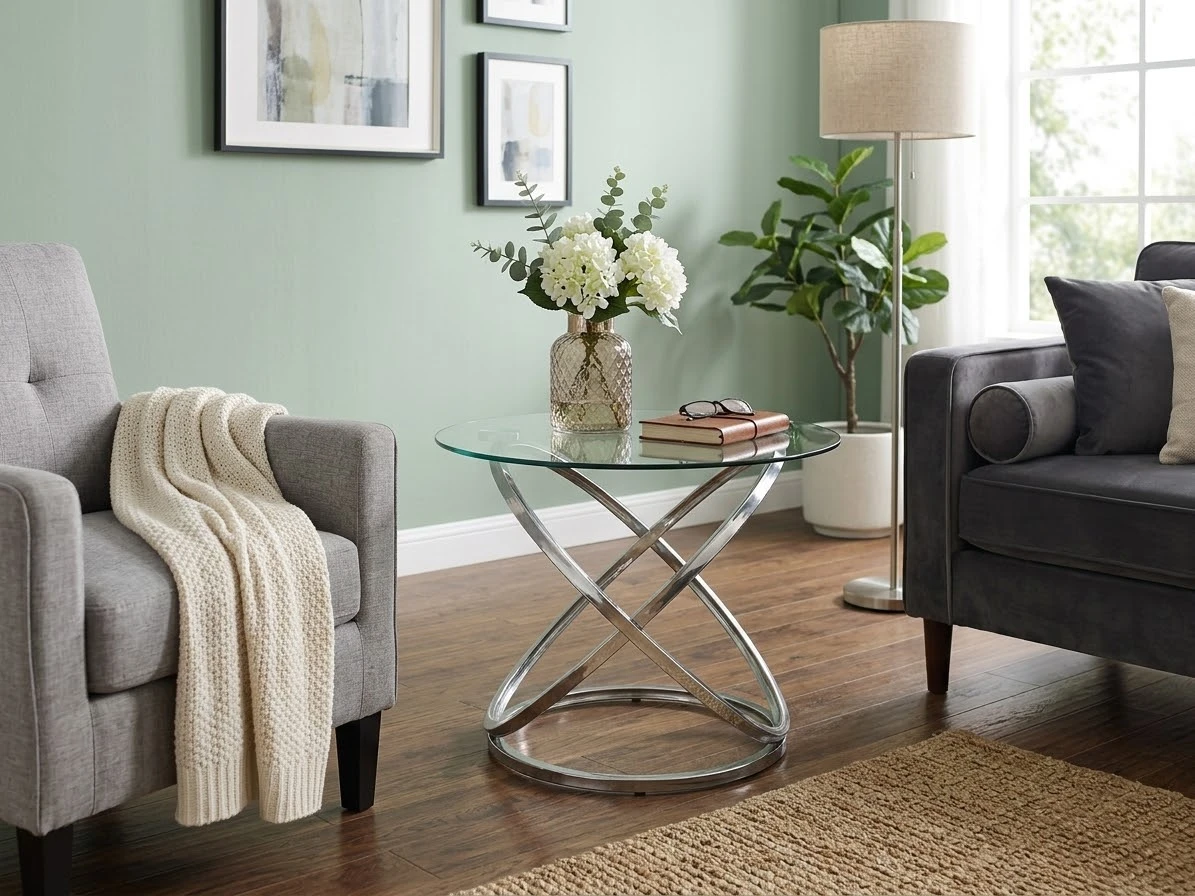 Modern Glass Coffee and End Table Set - photo 2