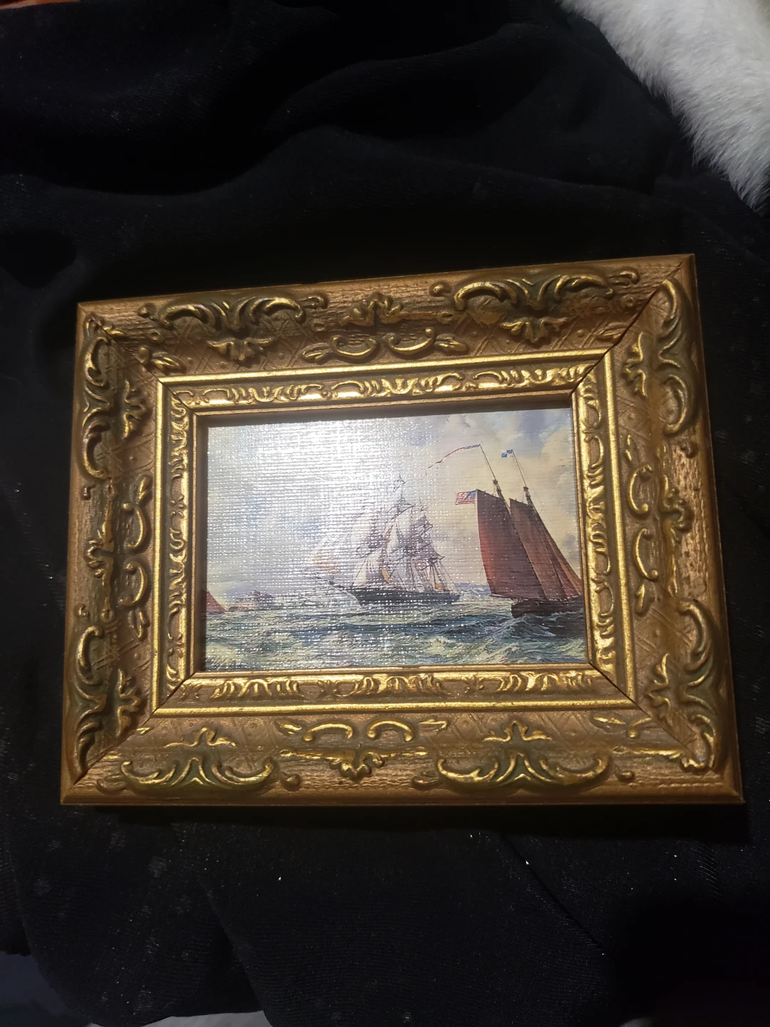 Vintage Nautical Art - Roy Cross "The Golden West" Clipper Ship