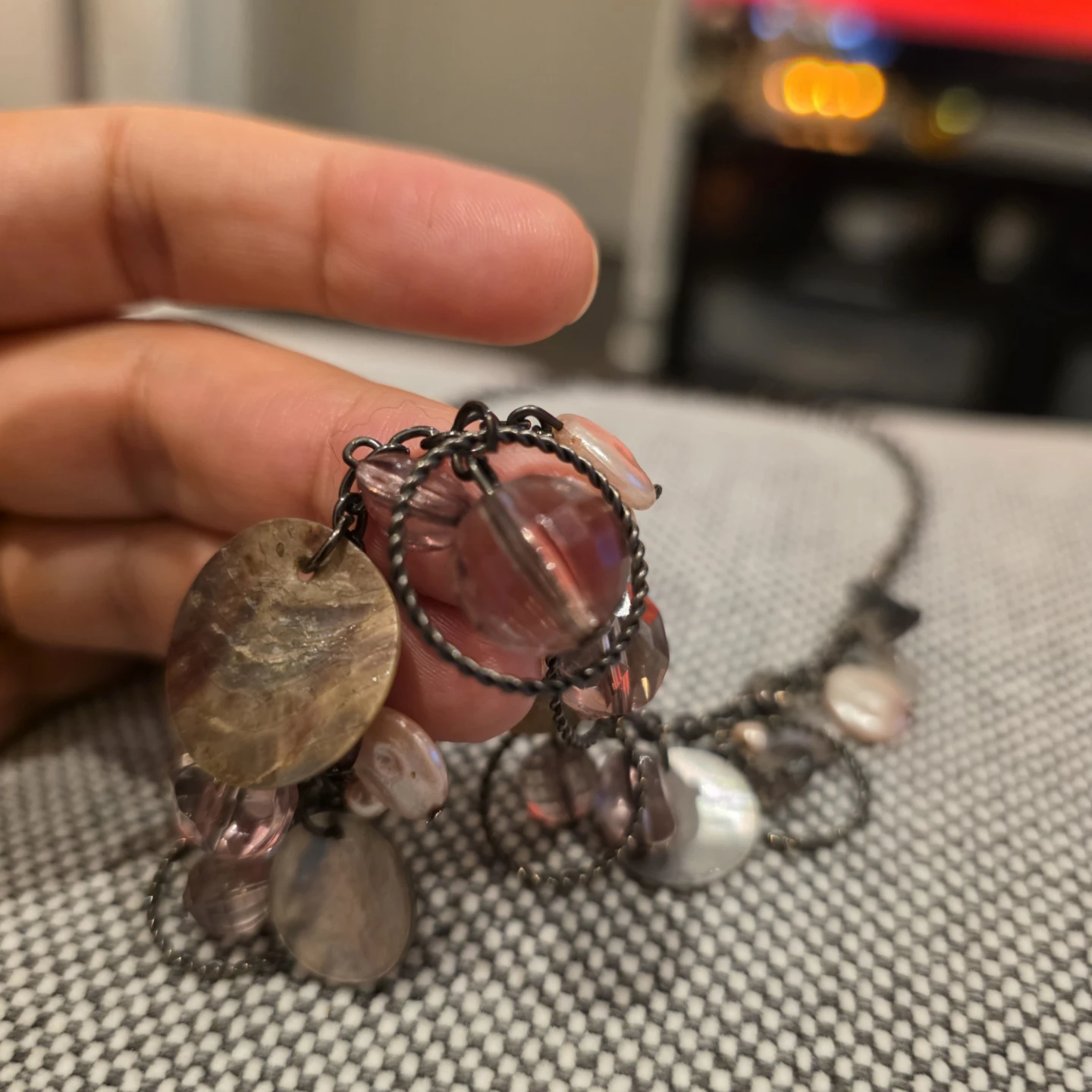 Statement Necklace with Shells and Beads - photo 5