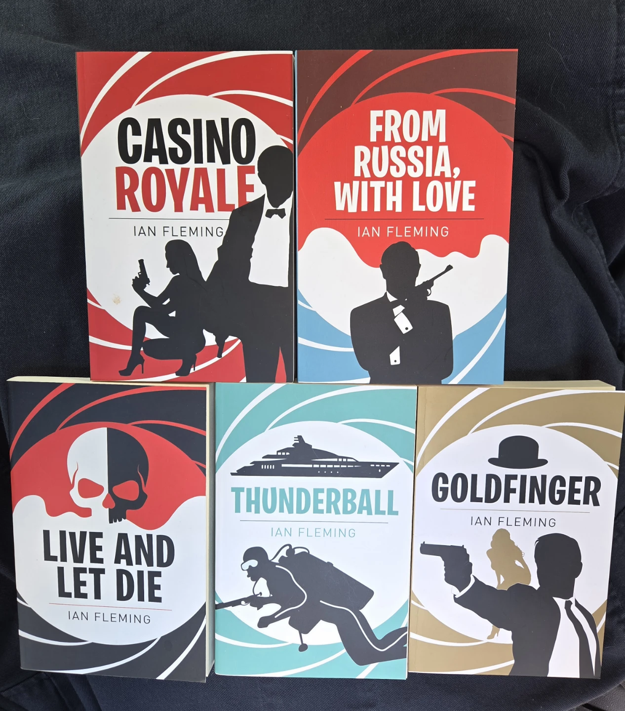 Set of 5 James Bond Novels by Ian Fleming
