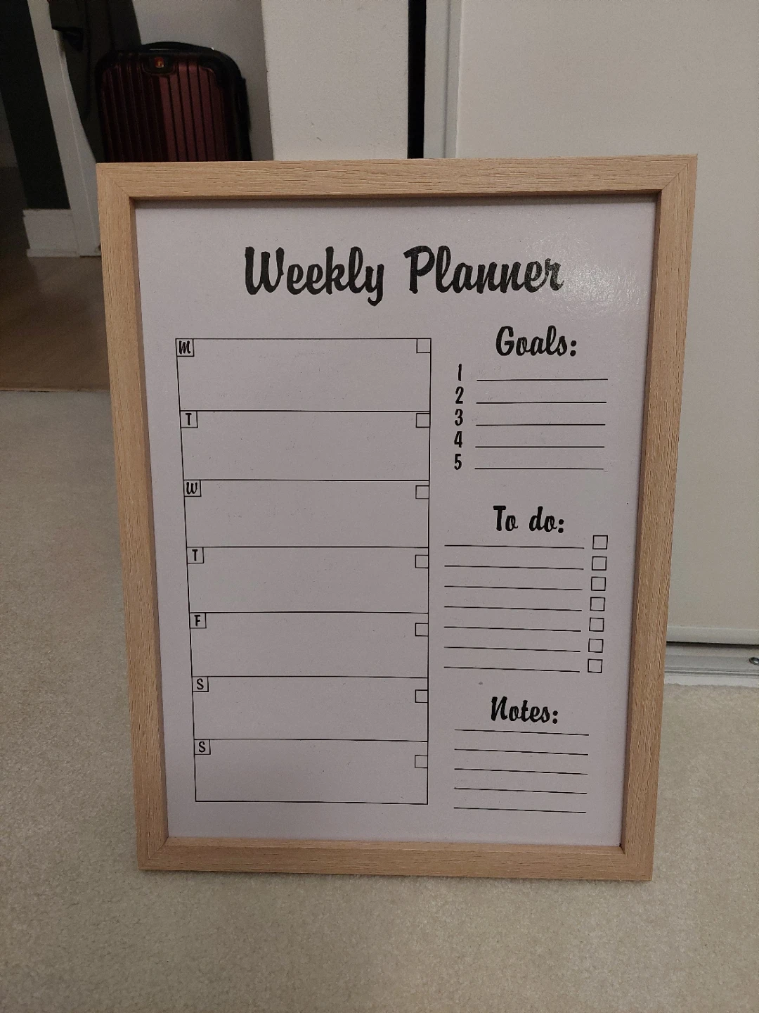 Weekly Planner White Board