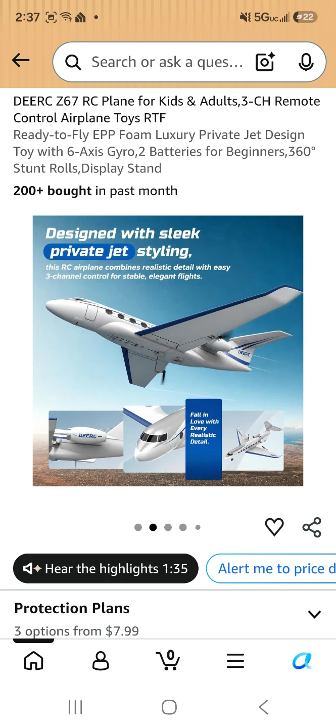 DEERC Z67 RC Remote Control Airplane