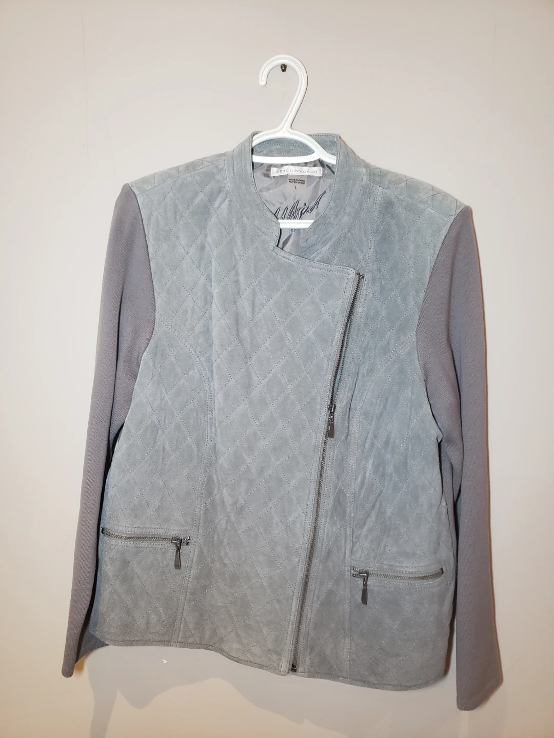 Peter Nygard Grey Suede and Knit Jacket - photo 2