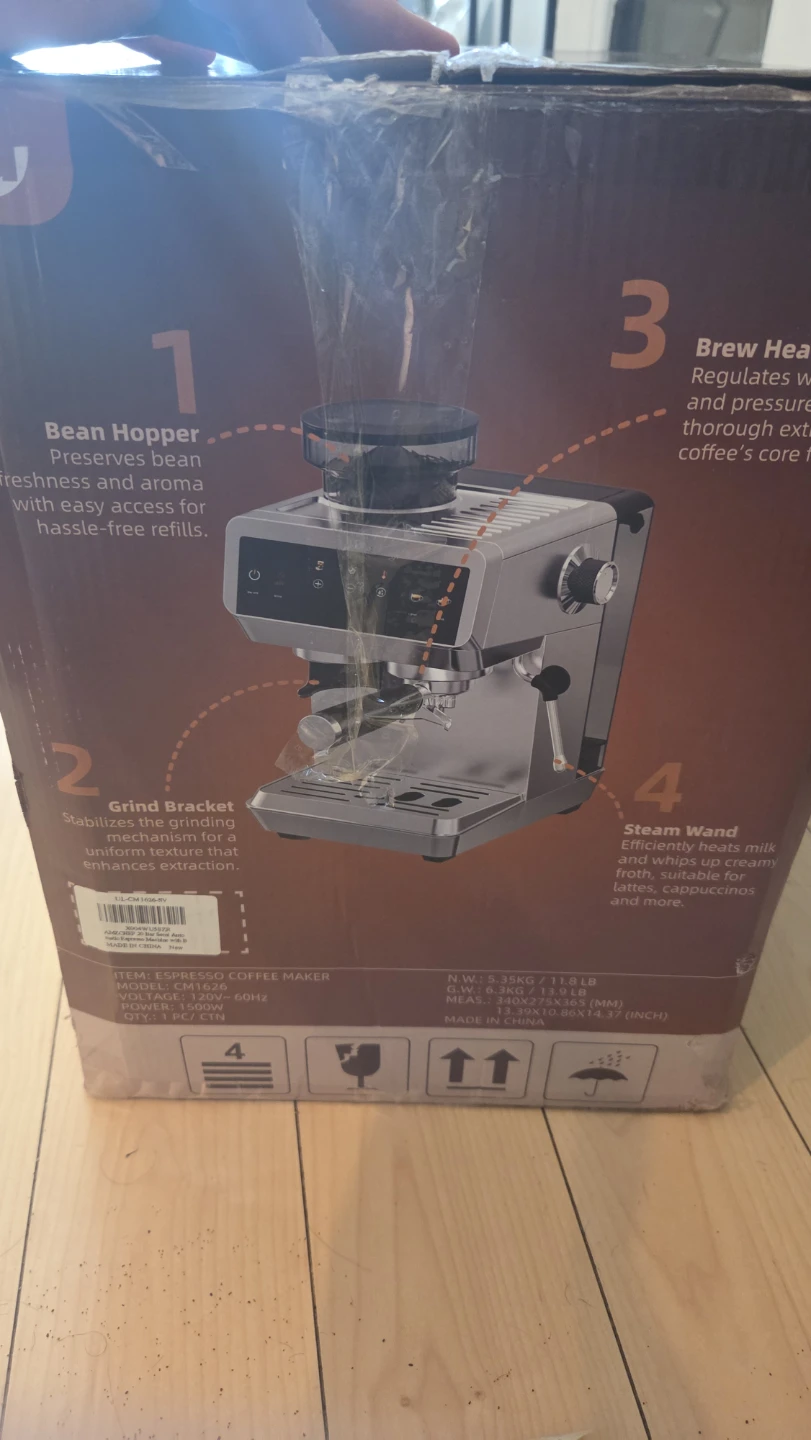 AMZCHEF CM1626 Espresso Maker with Grinder - photo 4