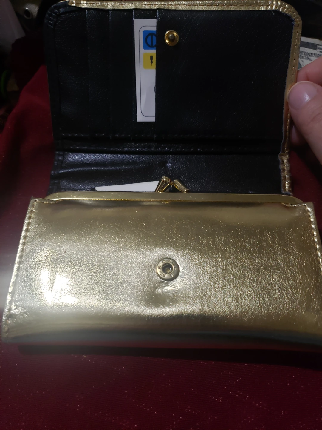 Gold Metallic Bi-fold Wallet - photo 2