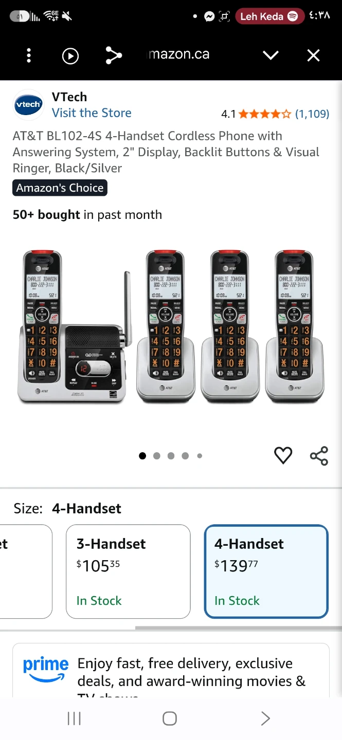 AT&T BL102-4S 4-Handset Cordless Phone System