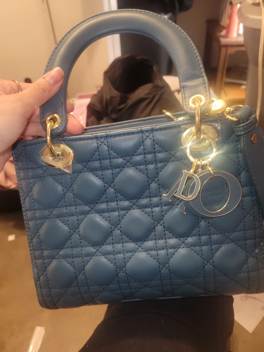 Christian Dior Lady Dior Bag Blue - photo 2