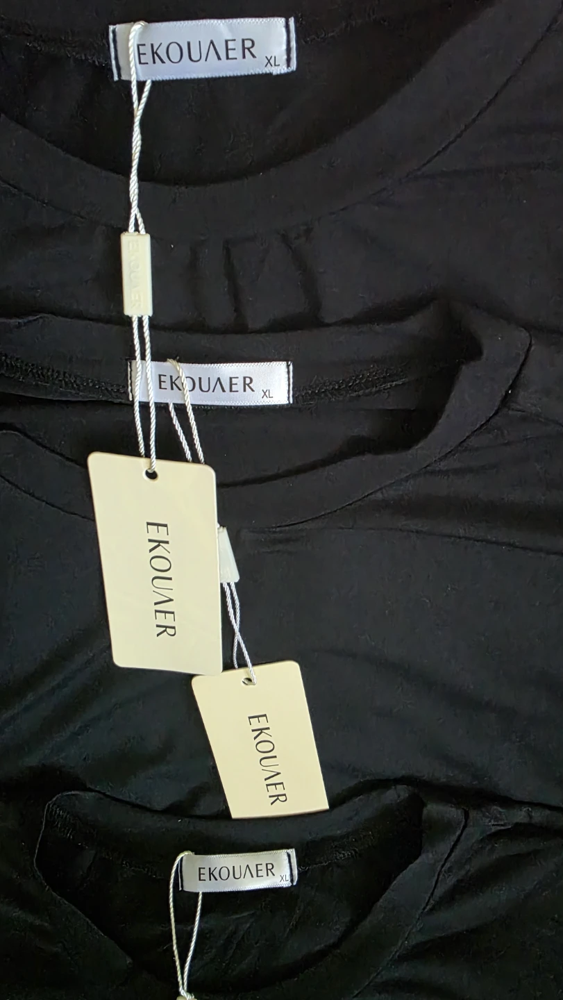 3 New Ekouaer Black Long-Sleeve Shirts $20 each - photo 4
