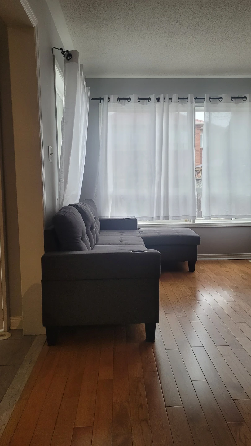 Dark Grey Sectional Sofa with Chaise - photo 2