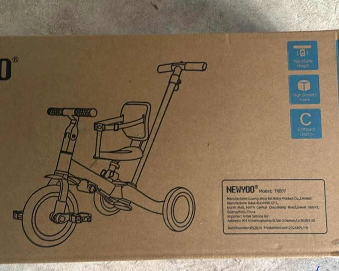 NEWYOO 5-in-1 Baby Balance Bike unopened - photo 2